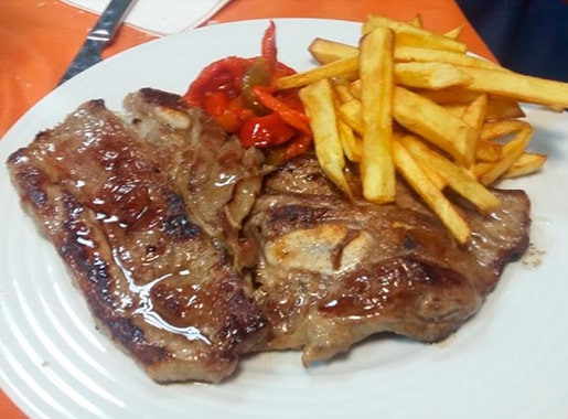 uranis arcos c1 entrecot con pimiento y patatas