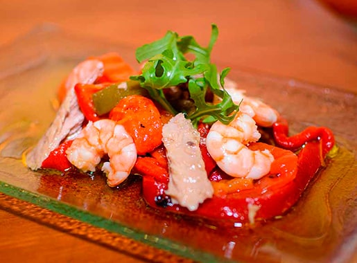 uranis casa tomate c1 pimiento con gambas