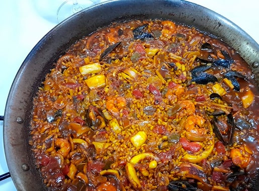 uranis fogo c2 paella de marisco
