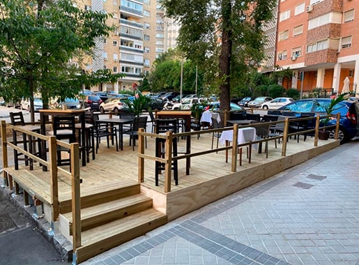 urante altair L3 terraza madera