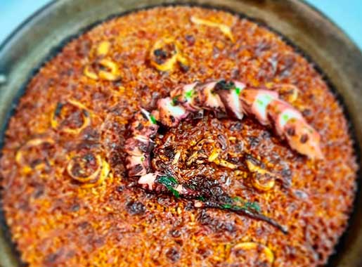 urante bivac c2 pulpo paella casera