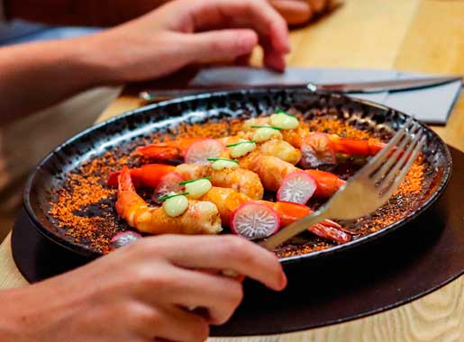 urante desacato c2 gambas con verdura