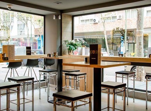 urante inti de oro castellana L3 mesas altas taburetes