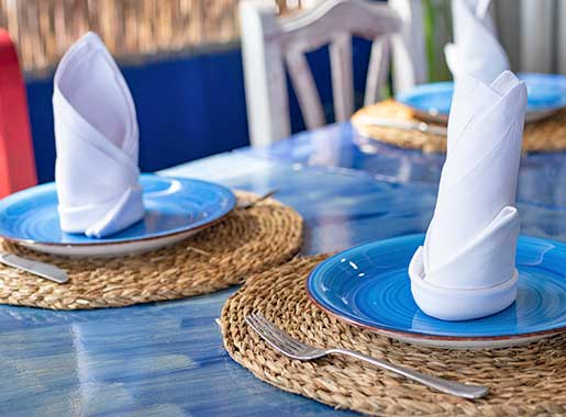urante marimandona l2 mesa platos azules